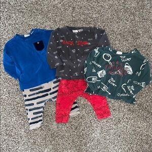 Baby Zara Tops and Pants Five Piece Bundle Set